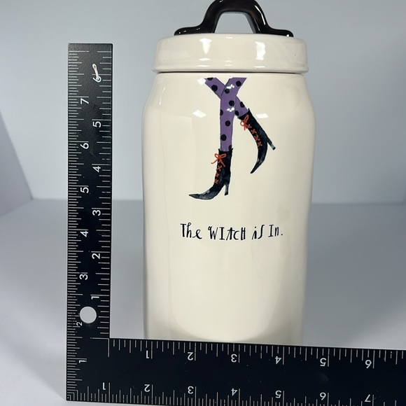 Rae Dunn white Halloween canister I PUT A SPELL ON YOU - Picture 3 of 3